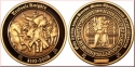 Teutonic Knights Geocoin Antique Gold